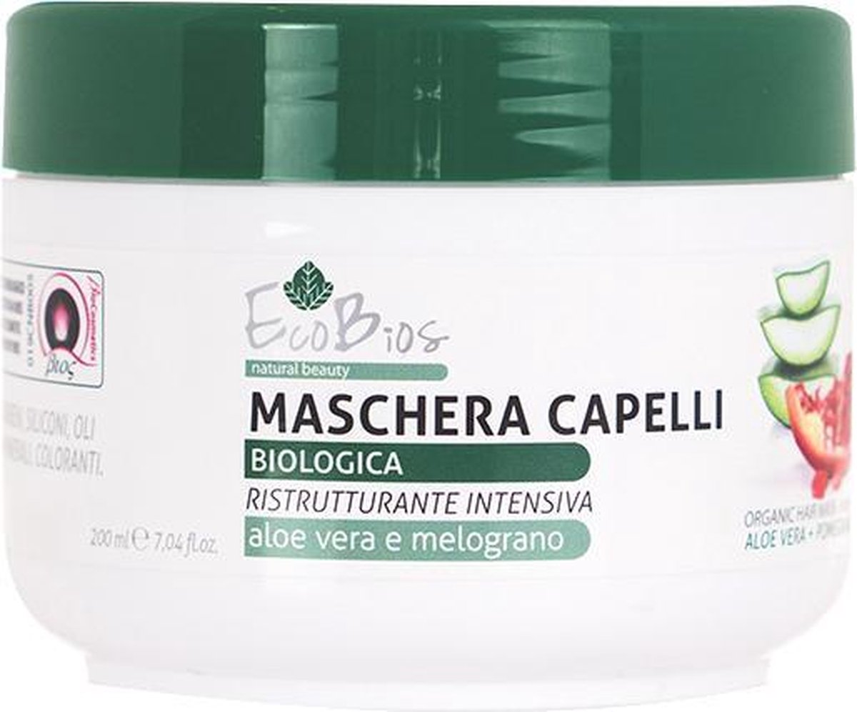 Ecobios Haarmasker Aloë Vera 200 Ml Vegan Transparant