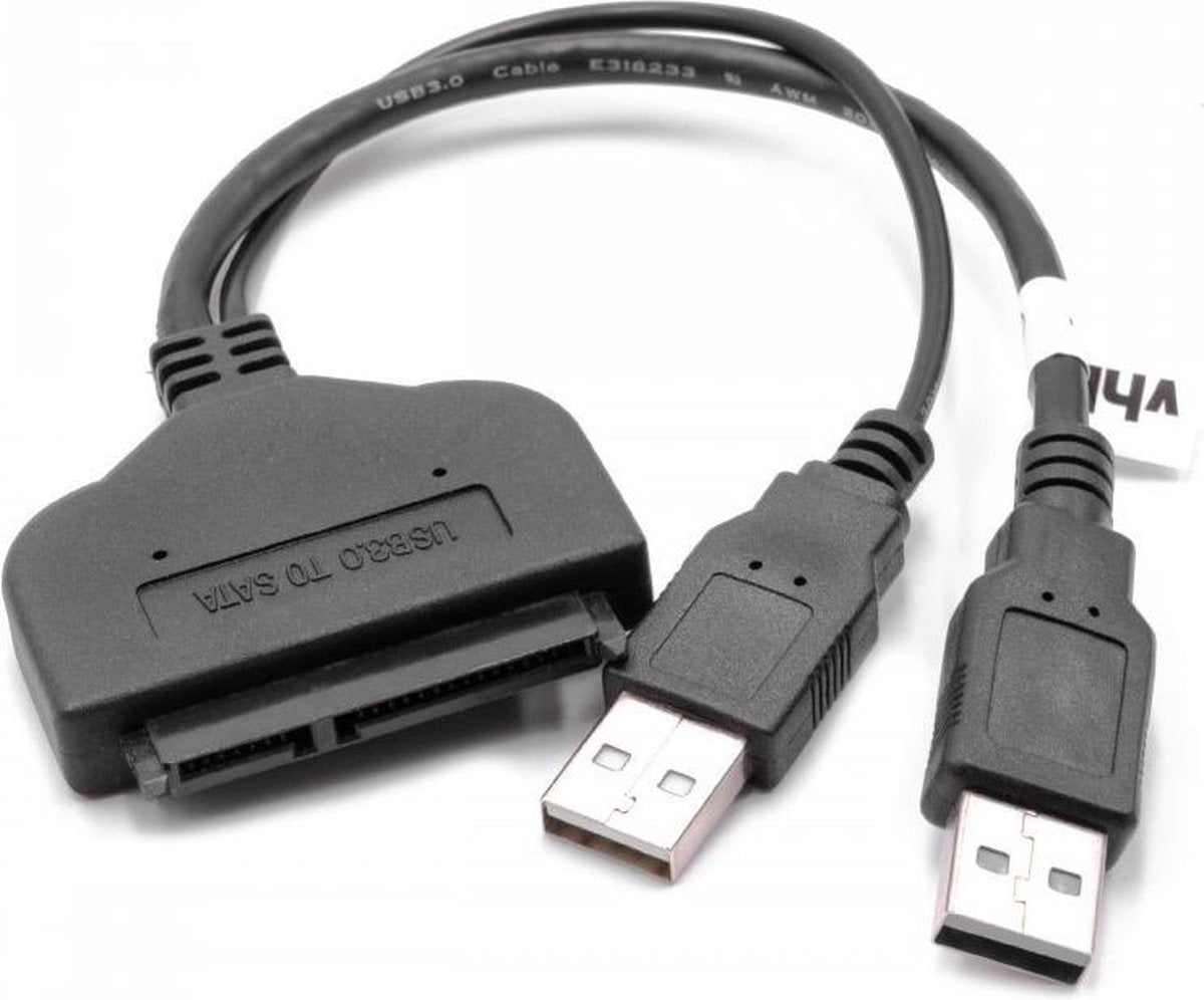 VHBW 2x USB-A naar SATA adapter voor 2