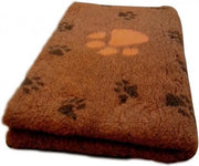 Vet Bed Oranje/bruin 3 Kleur Grote Voetprint Latex Anti Slip 100 x 75 cm