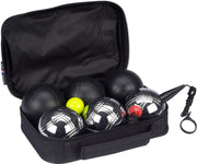 Get & Go Jeu de Boules Set Luxe - 6 Ballen - Zilver/Zwart