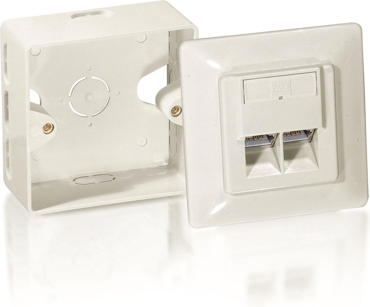 Equip 125761 German Face Plate [Cat.6 w/ Back Box