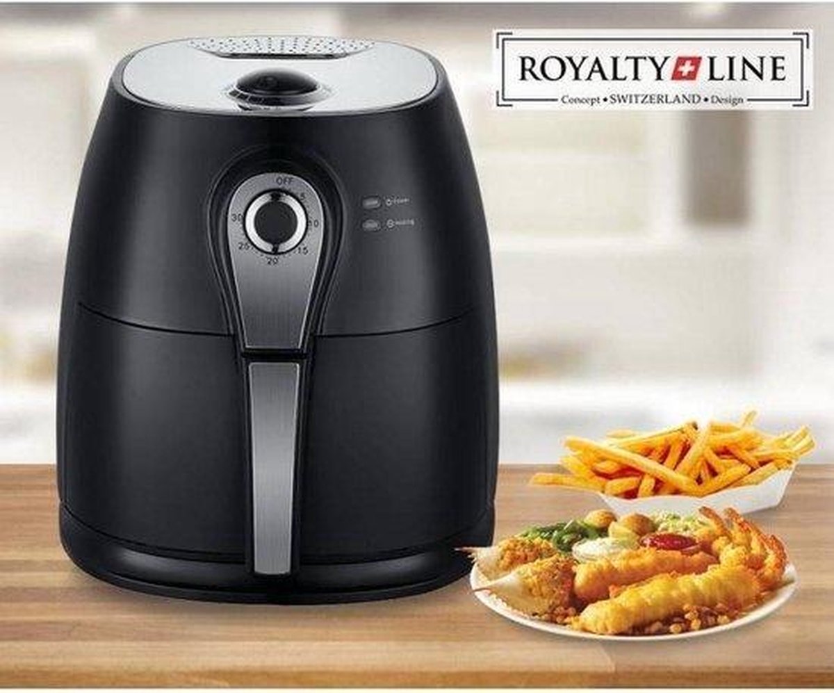 Royalty Line hetelucht friteuse Deluxe- Zwart