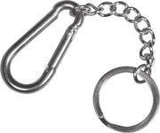 2x Stevige sleutelringen/sleutelhangers met karabijnhaak van edelstaal - DIY sleutelhangers maken