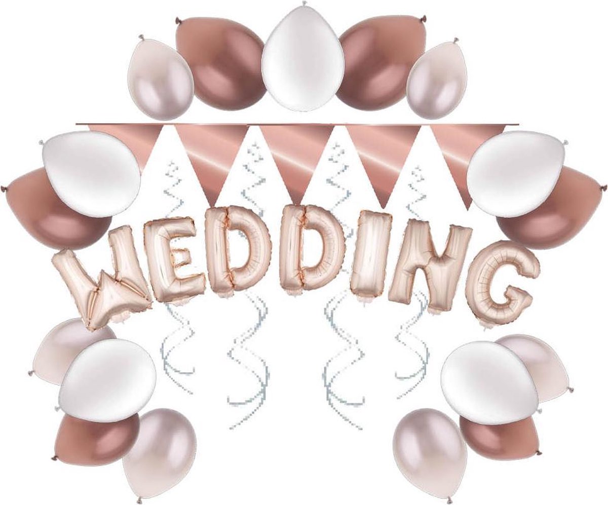 e-Carnavalskleding.nl Wedding feestpakket rosé Small | Versiering trouwfeest rosé | Decoratie trouwfeest voor een mooie bruiloft Small