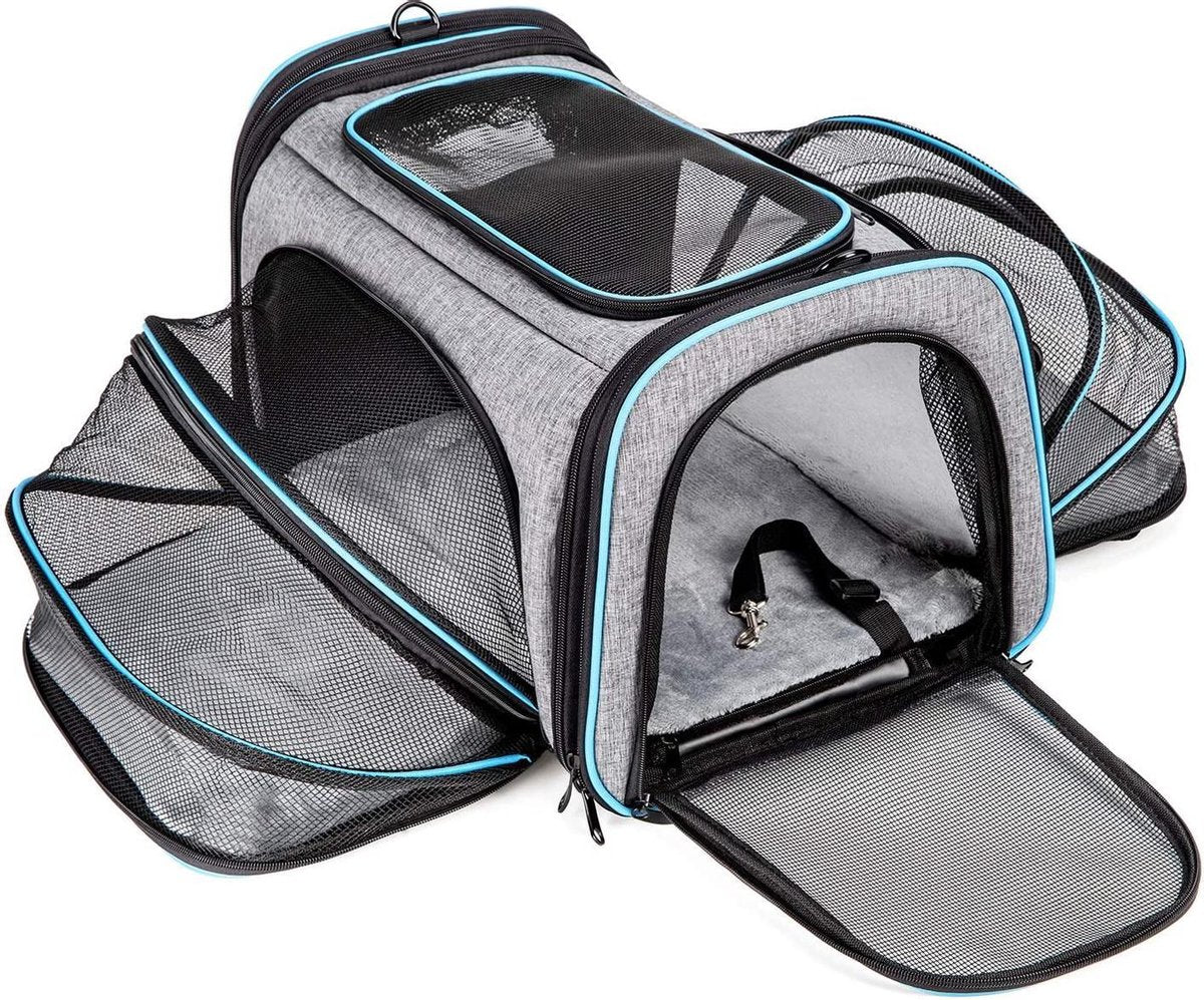 REXA® Draagtas voor kat en hond | transporttas voor huisdieren geschikt voor auto en vlucht