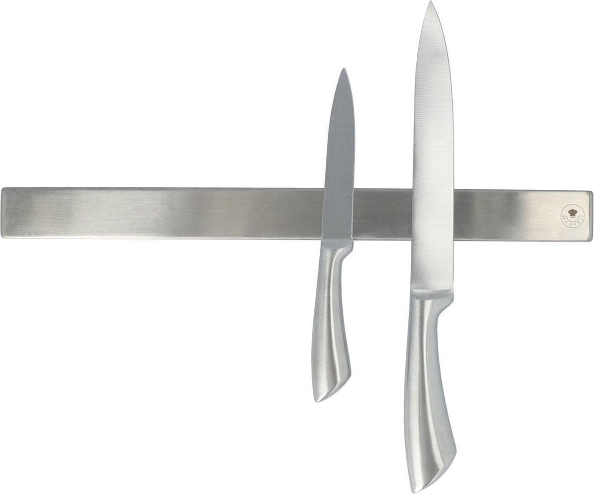 4cookz® Messenhouder Magnetisch - Magneetstrip voor messen 40cm - Zilver