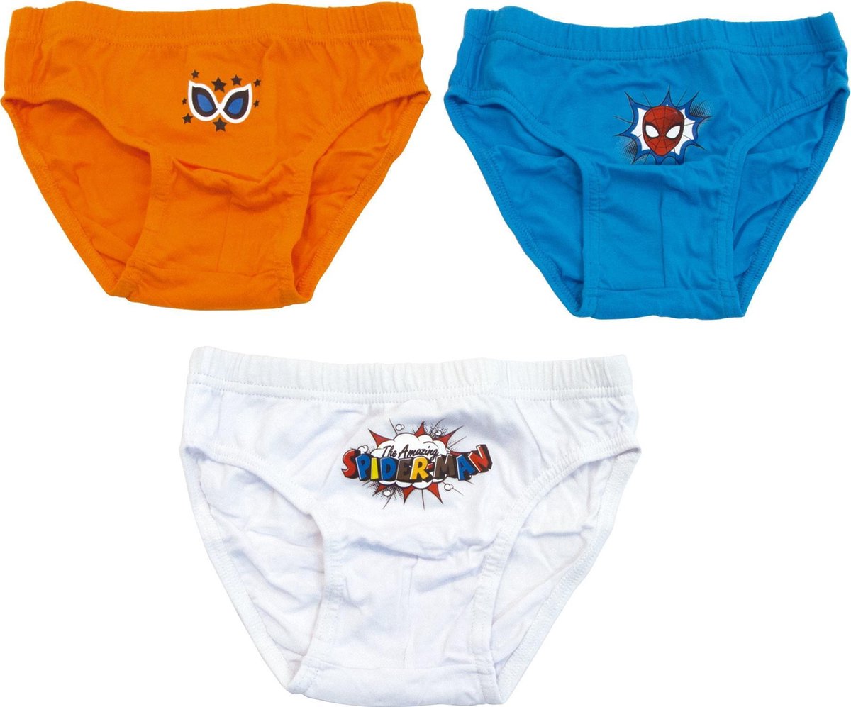 Marvel Onderbroeken Spider-man Junior Oranje/blauw/wit 3-delig Mt 4-5