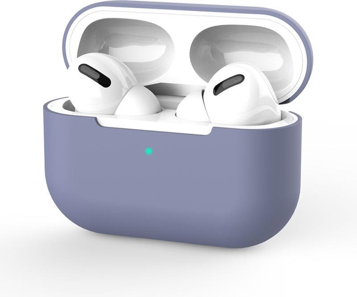 Apple AirPods Pro Hoesje in het Blauw/Grijs - Onepiece - Siliconen - Case - Cover - Soft case