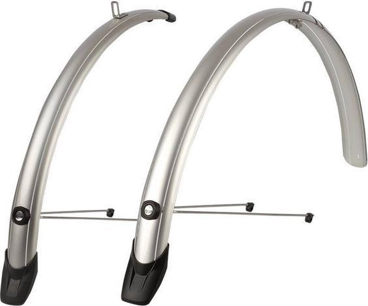 Spatbordset Polisport Towny 28 Inch / 46 mm - zilver