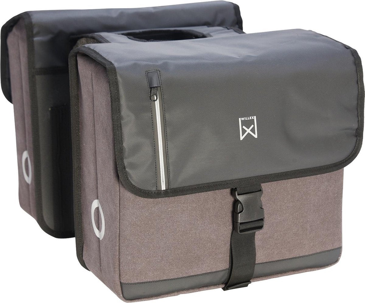 Willex Dubbele Fietstas Business - Grijs/Zwart - 40L
