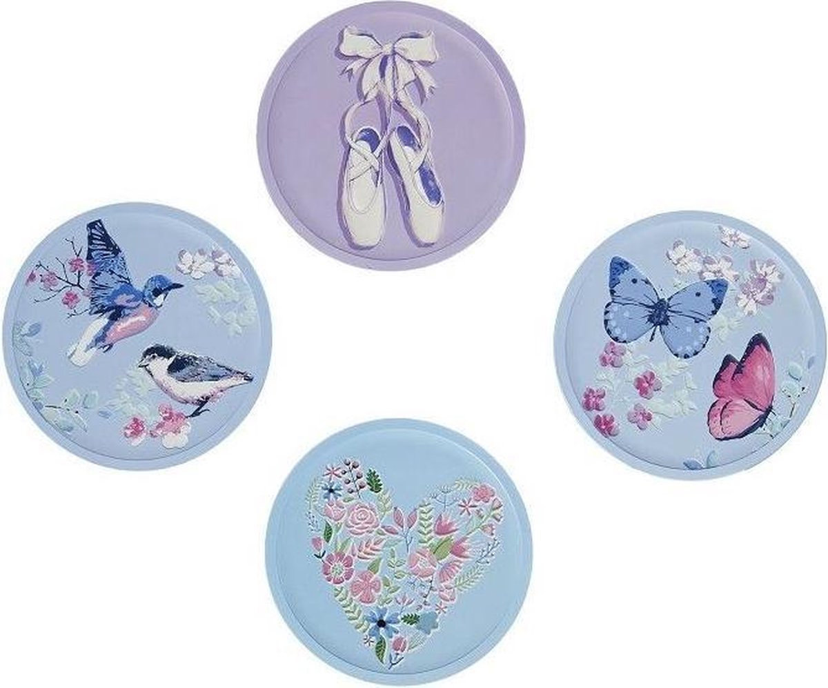 Sammies by Samsonite - Interchangeable badges voor Samsonite Ergonomic backpack - Set van 4 badges - Bellflower