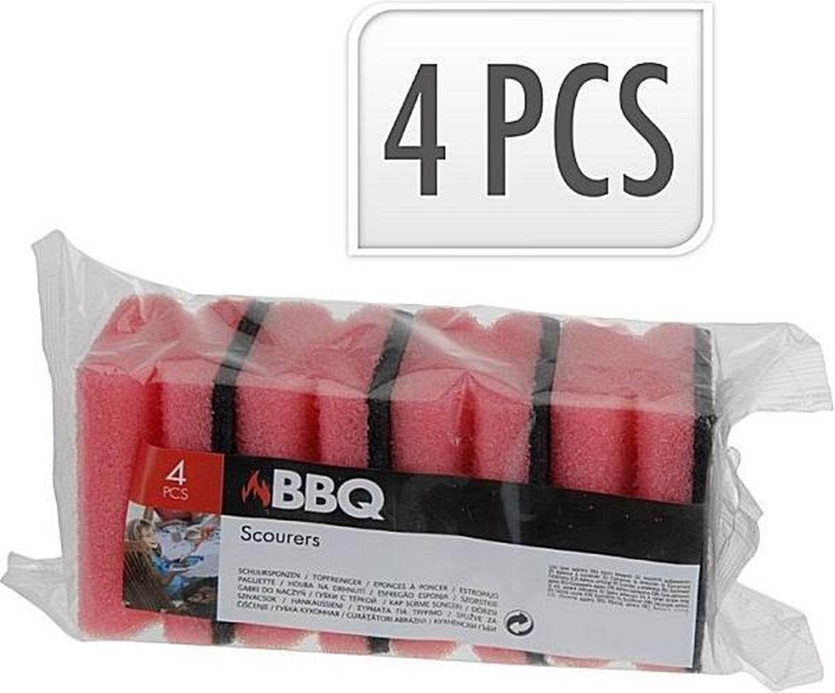 BBQ Schuurspons 4 Stuks