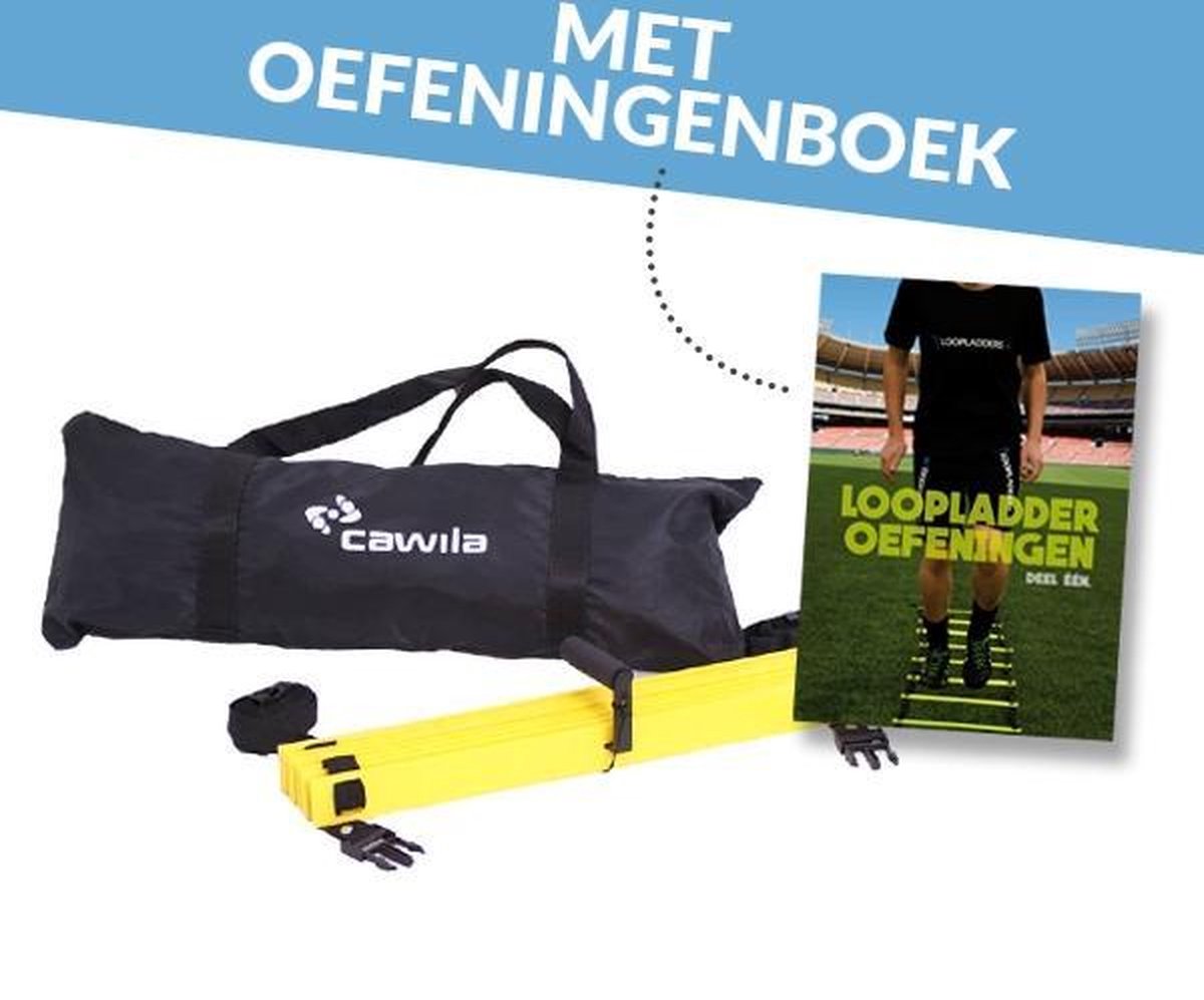 Loopladder - speedladder Cawila 4 meter + oefeningenboek (loopladder oefeningen)