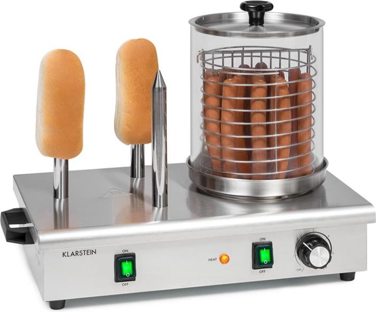 Klarstein Pro Worstfabriek hotdog maker 30-100°C glas roestvrij staal