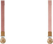 Fresk - Speenkoord Dusty pink + Ash rose - Set van 2 - Fopspeenhouder