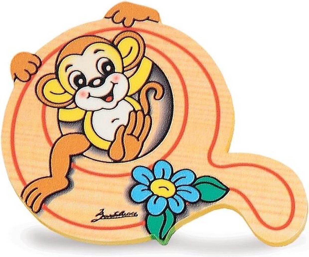 Alfabet letter hout groot Q | Bartolucci