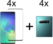 Beschermglas Samsung S10 screenprotector Full 4 stuks - Samsung Galaxy S10 screen protector camera lens - 4 stuks - Samsung Galaxy S10 screenprotector glas
