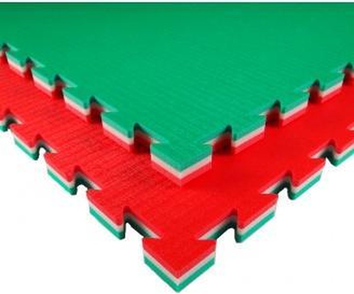 J30 Xpe 100X100X3 Cm Patroon: Rijst Stro Groen Wit Rood