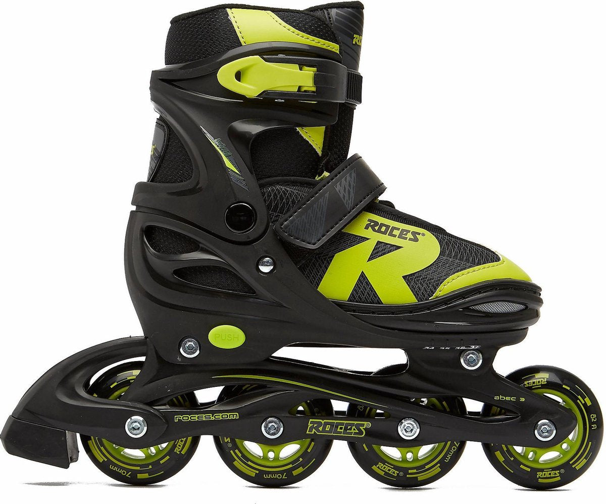 Roces Jokey 3.0 Skeelers / Inline Skates - Verstelbaar - Zwart/Geel - Kinderen - Maat 34/37
