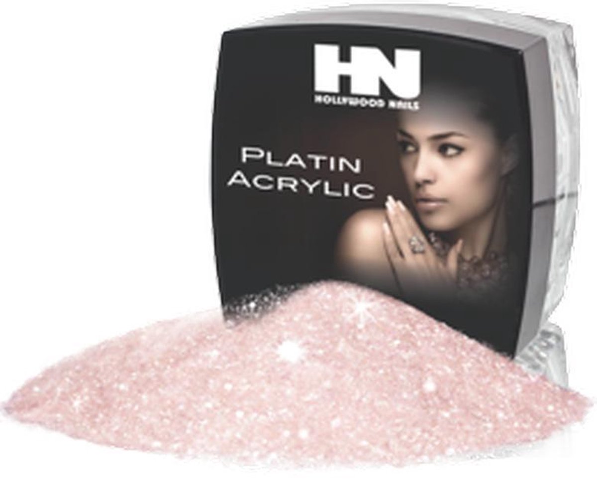 Hollywood Nails - Glitter Acryl – Acryl nagels - acryl poeder - nepnagels – Glamour Apricot – 6gr - 1 stuk