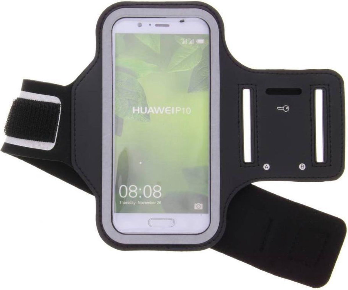Zwart Sportarmband Huawei P10 - Zwart / Black