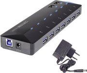 Renkforce 7 + 2 poorten USB 3.2 Gen 1-hub Met snellaadpoort