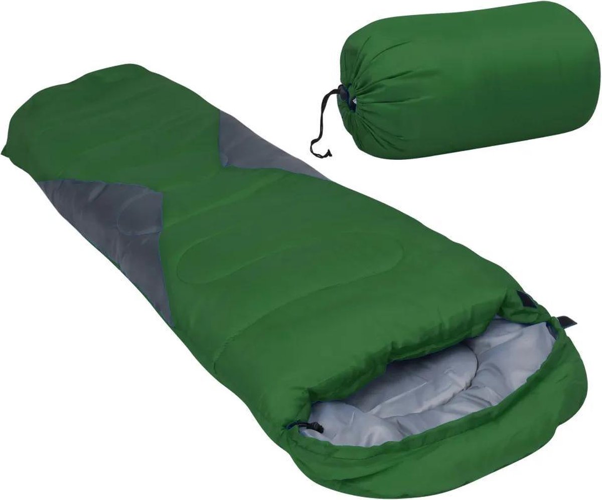 kinderslaapzak / groen - kamperen - camping - lichtgewicht - slaapzak - professioneel