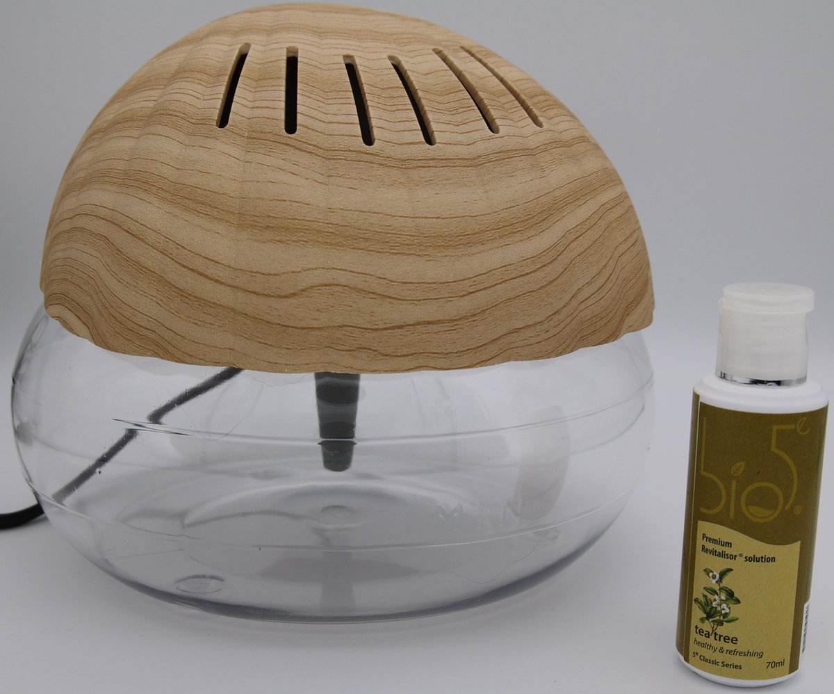 Revitalisor Schelp - Luchtreiniger Startpakket Met Bio5e Tea Tree Olie
