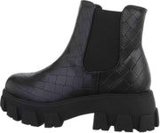 Chelsea boots met grove zool en details Zwart / 40