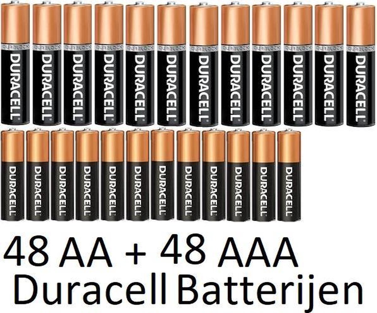 48 Stuks AA + 48 Stuks AAA Duracell Alkaline Batterijen