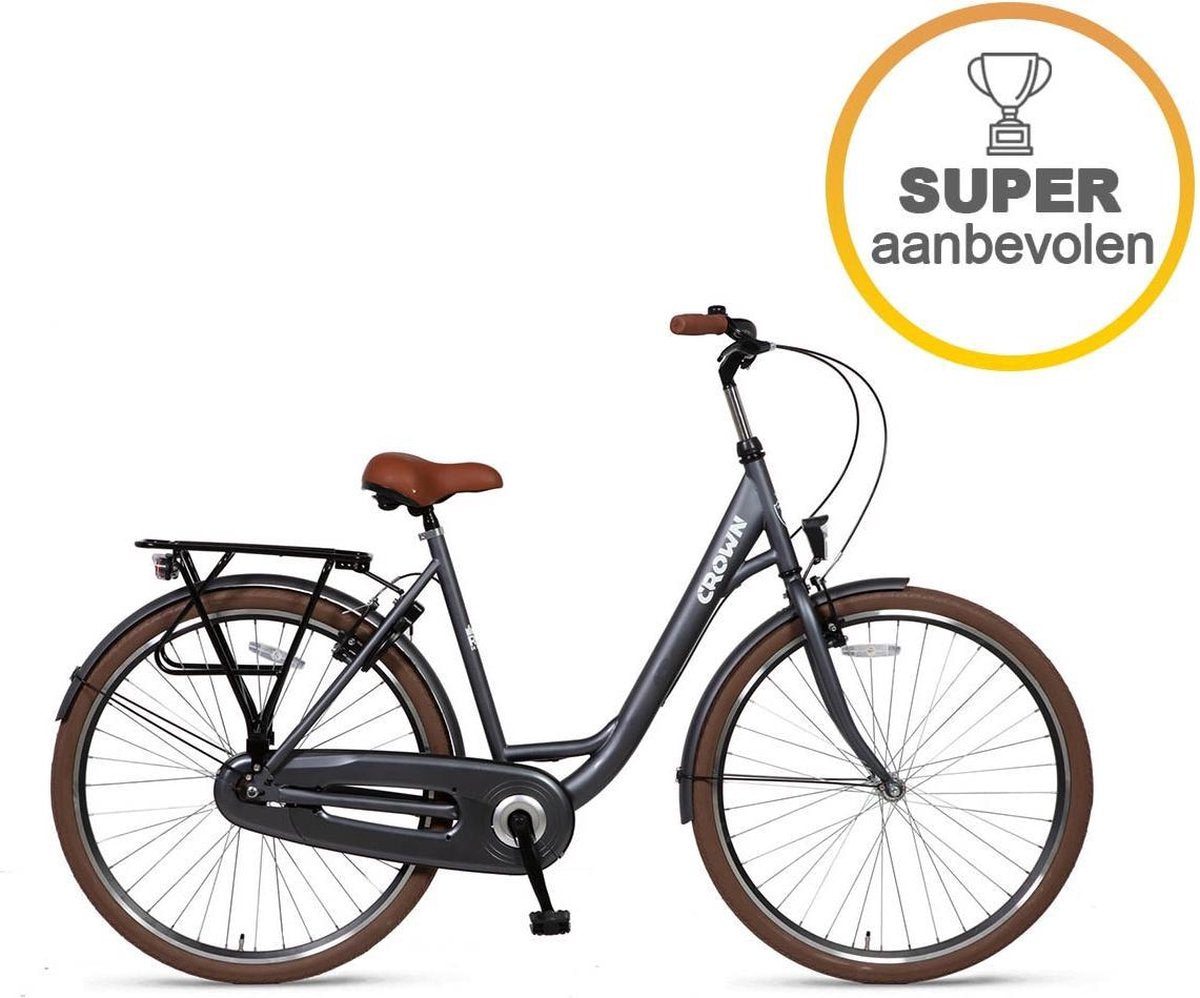 Crown Rio Damesfiets 28 inch 53cm Grijs