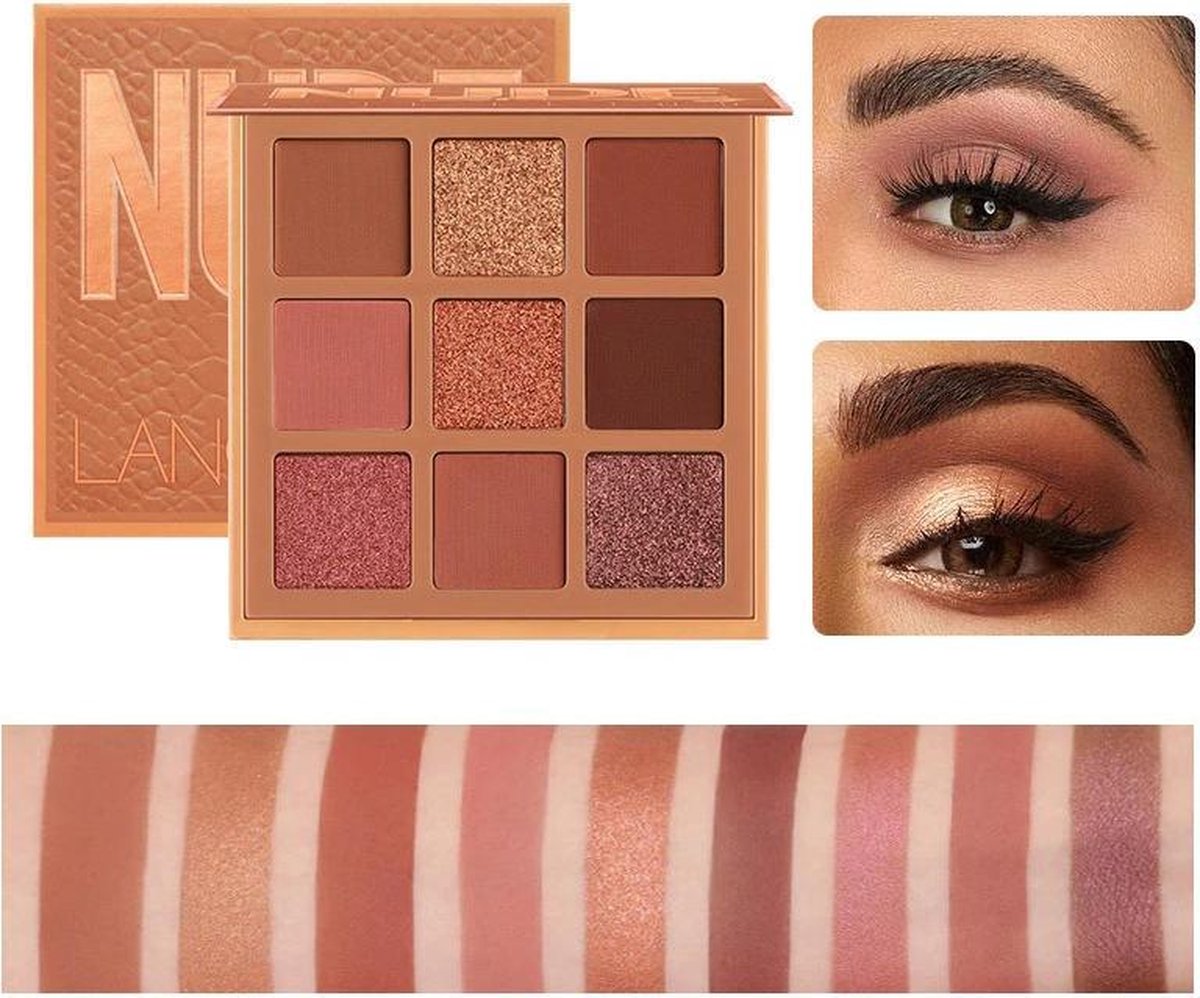 Matte Oogschaduw-Palet Glitter Oogschaduw-Shimmer Oogschaduw-Make Up Palette Mat-Palette 9 Kleuren