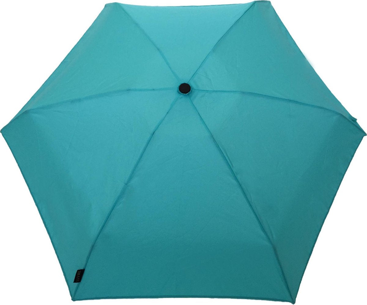 Smati Couleurs Mini  Opvouwbare Paraplu - Mini - Manueel - ø 90 cm - Couleurs Turquoise
