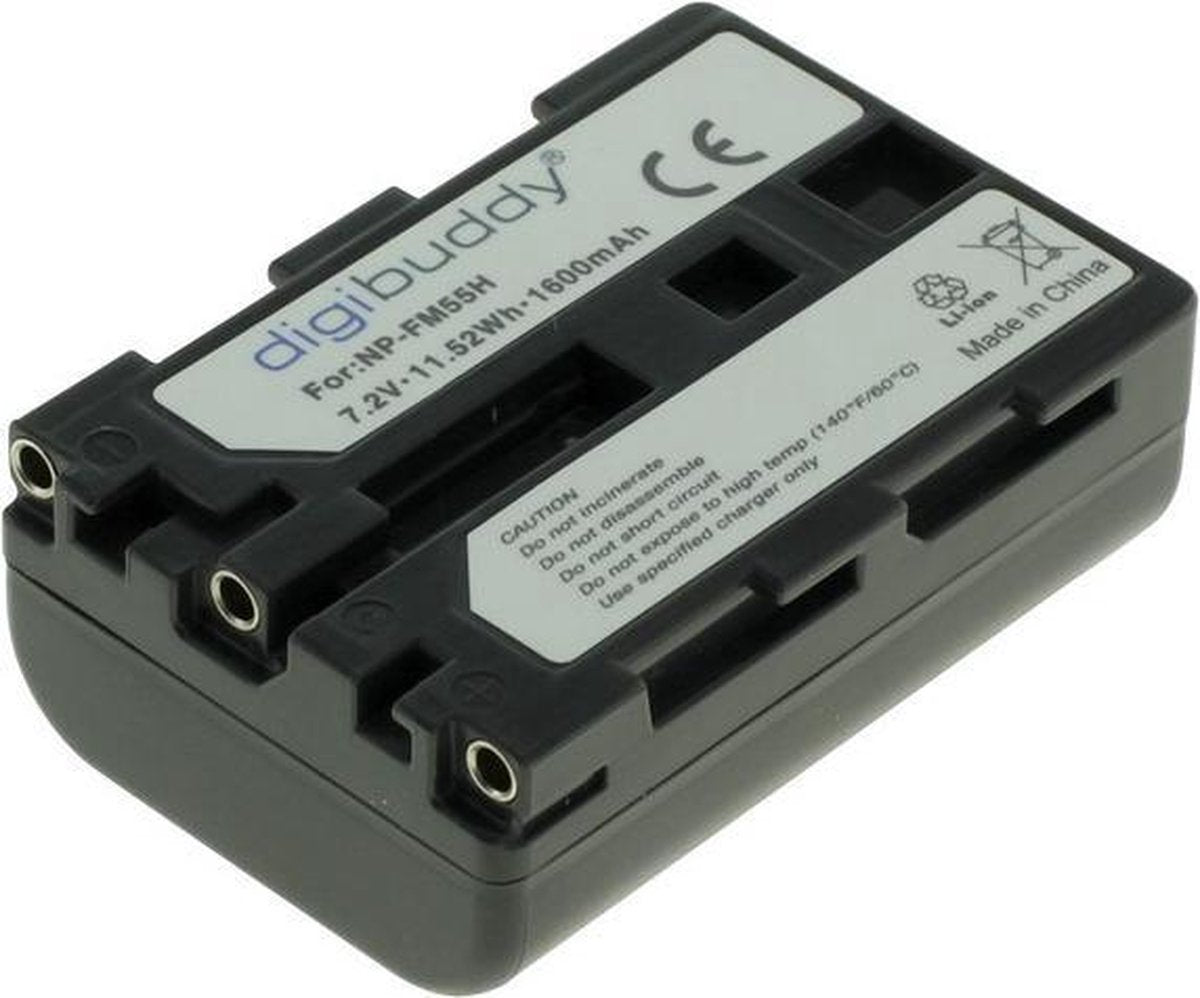 Digibuddy A Merk Accu Batterij Sony NP-FM55H / NP-FM50 / NP-QM51 - 1600mAh