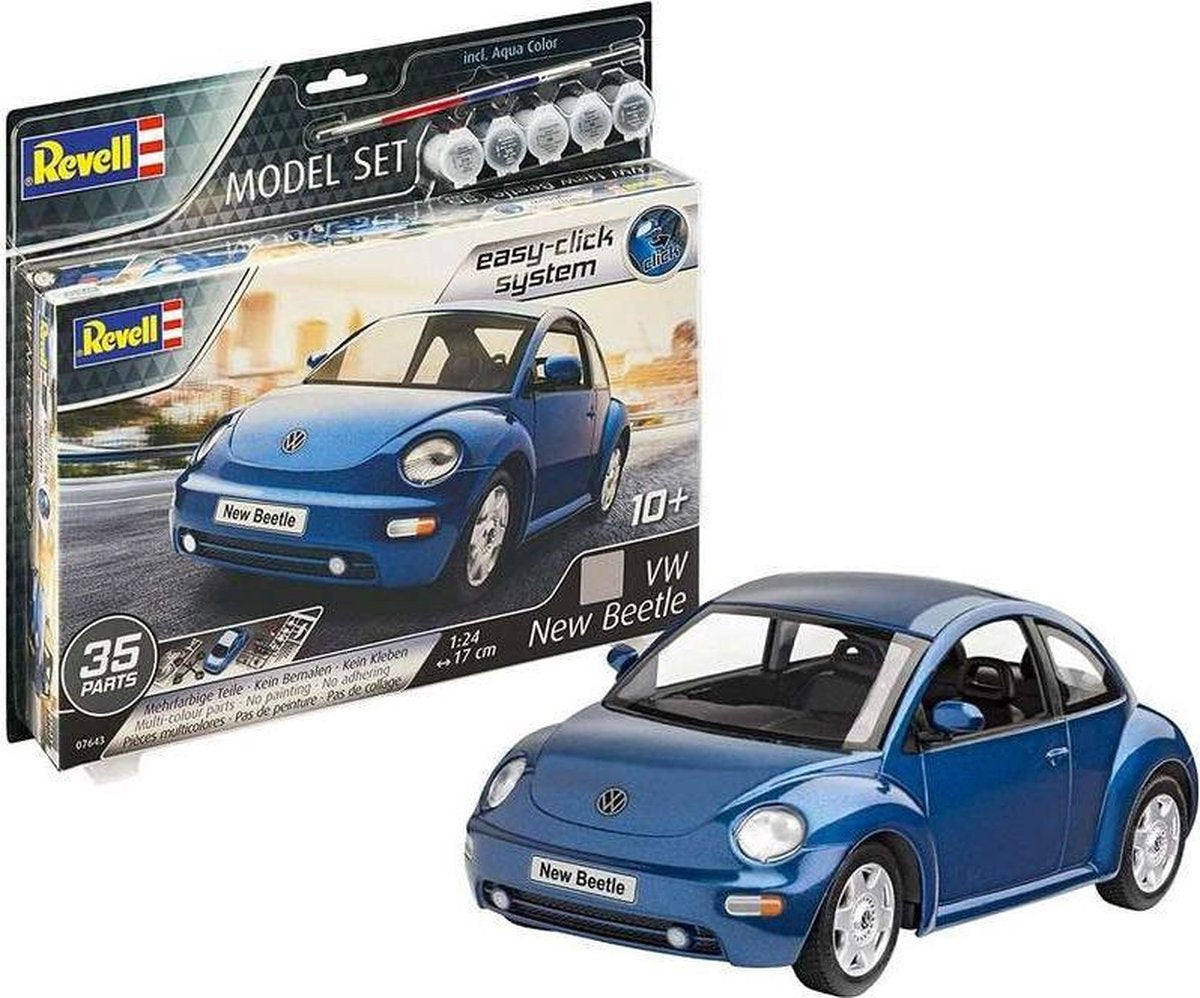 1:24 Revell 67643 Volkswagen VW New Beetle - Easy Click System - Model Set Plastic kit