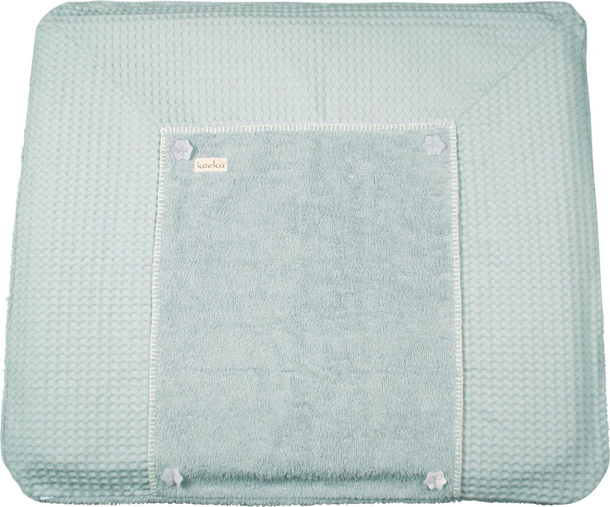 Koeka Aankleedkussenhoes wafel Bonn - misty mint 78x90cm