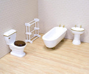 Melissa & Doug - Poppenhuis Badkamer Set