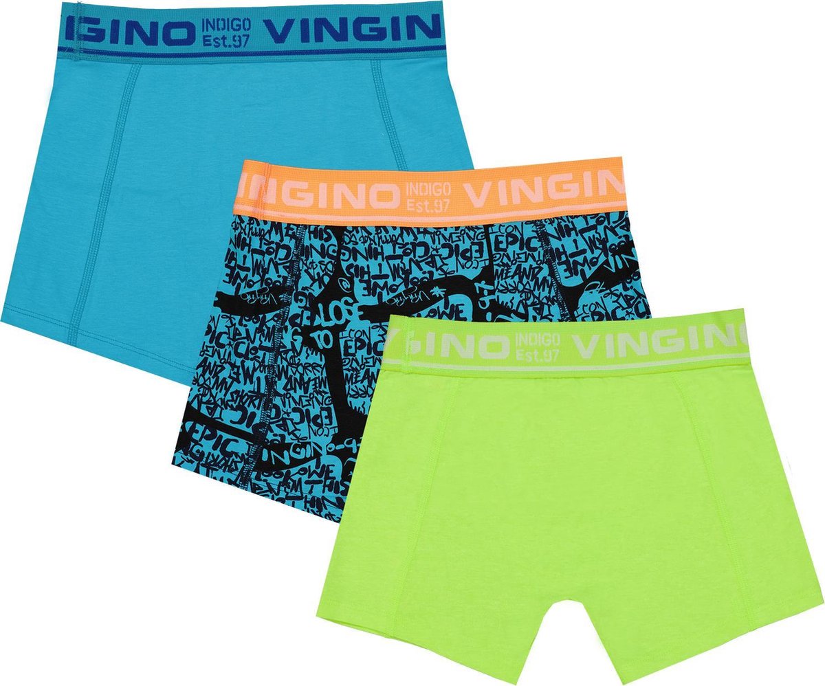 Vingino Capri 3 Pack Jongens Onderbroek - Camouflage Green - Maat 122-128