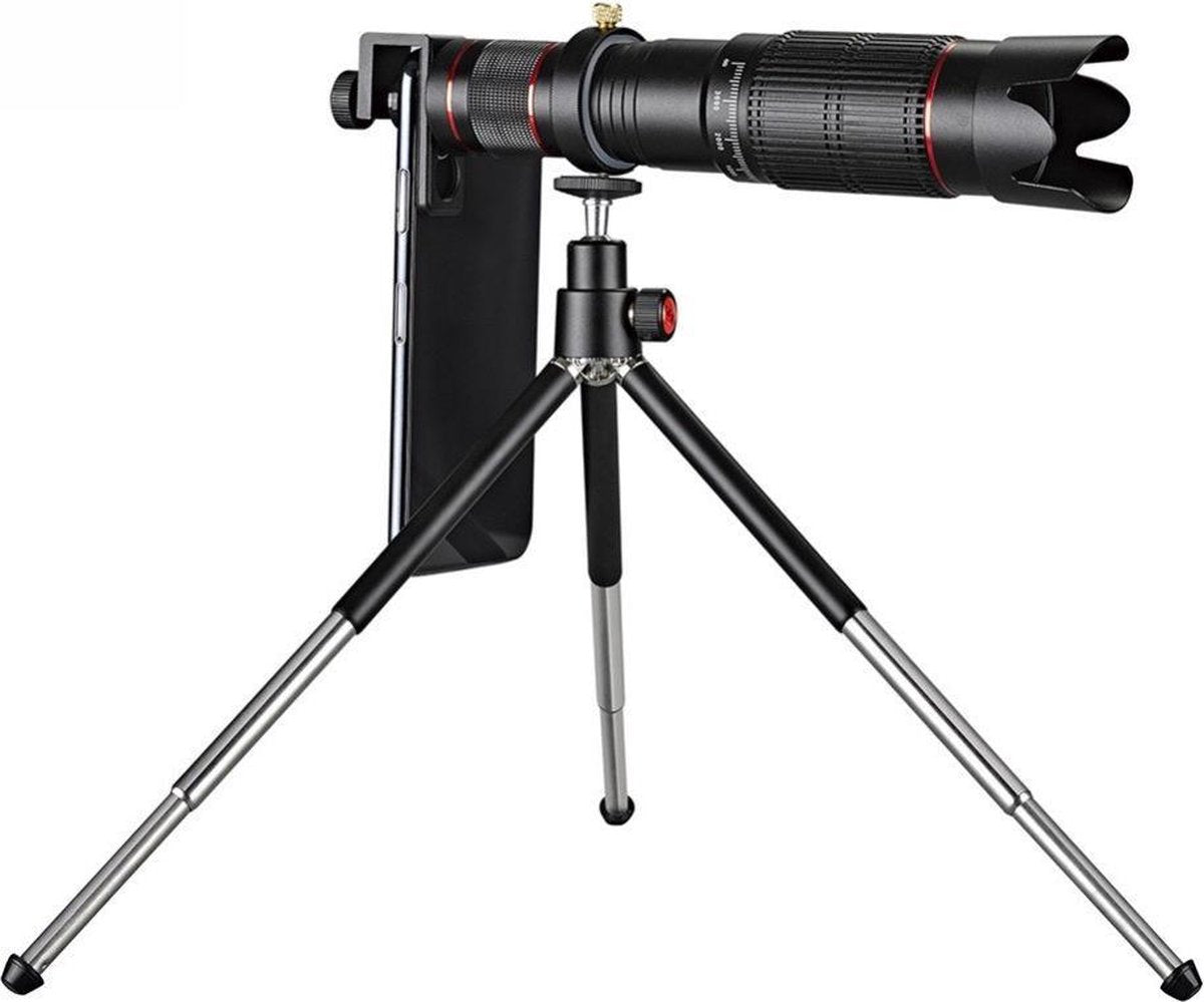 GadgetBay HD 4K 36X Zoom Telephoto Telescooplens voor je telefoon + Tripod - Zwart