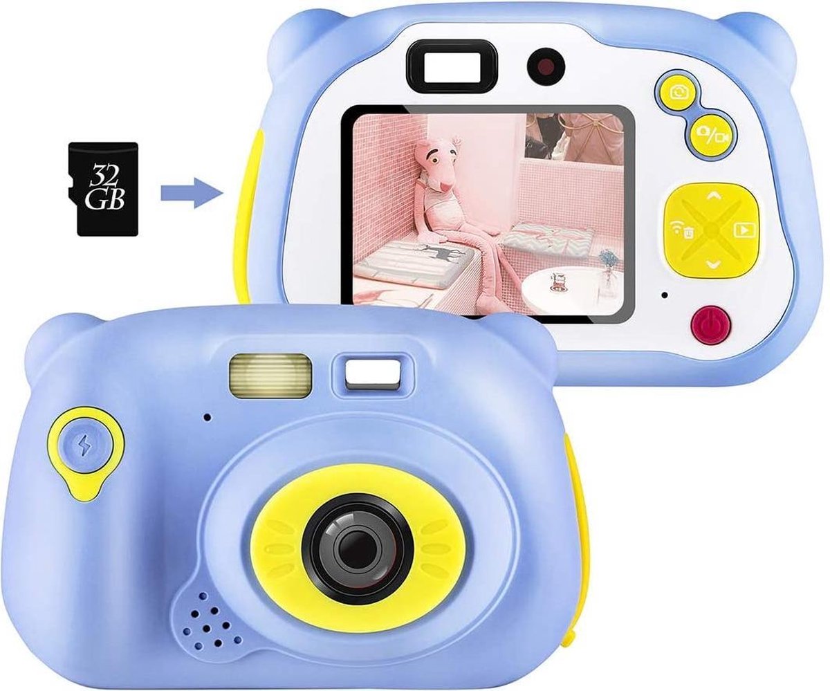Shumeifang - Digitale kindercamera inclusief video mogelijkheid - klein en handzaam - 32GB geheugenkaart inbegrepen -  8 scèneselecties