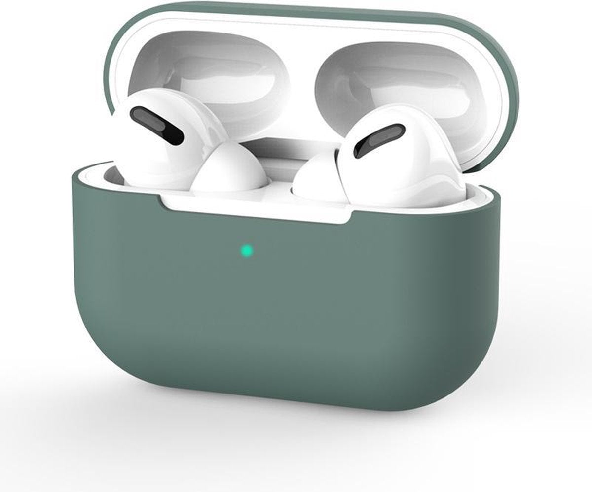 Medicca - Airpods Pro Case - Airpods Pro Hoesje - Airpods Pro Siliconen - Airpods Pro Cover - Airpods Pro Bescherming - Airpods Case - Geschikt voor Airpods Pro - Groen