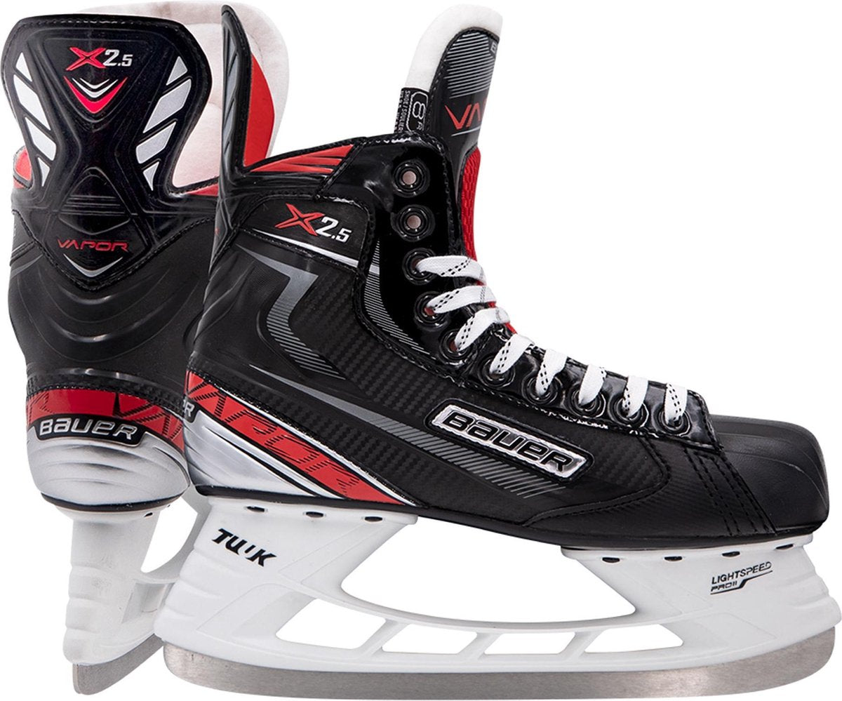 Bauer Schaatsen - Maat 35 - Unisex - zwart/rood/wit