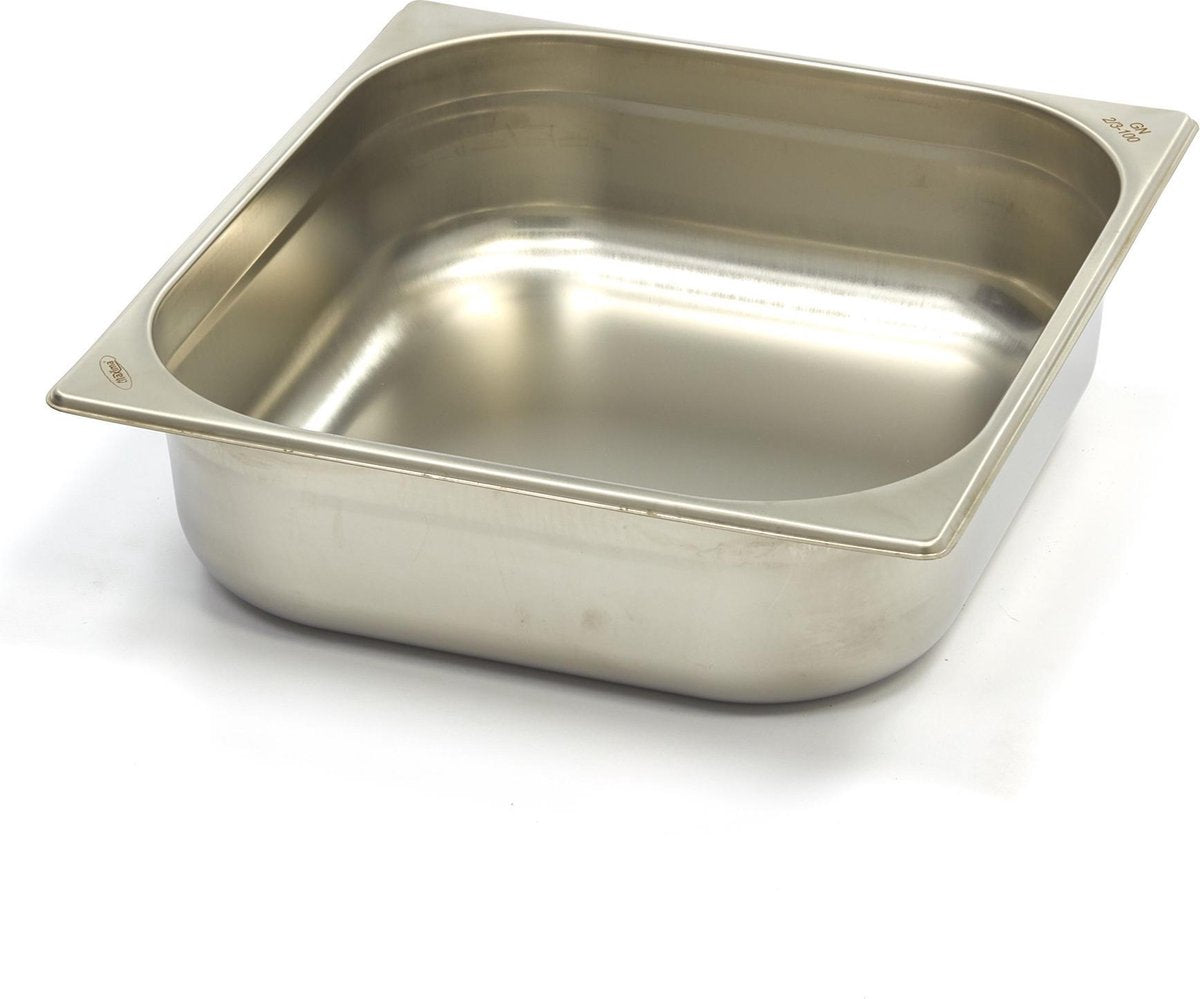 Gastronorm Bak 2/3GN - 100mm - 325x354mm - RVS - Glad - Ovenbestendig - Horeca GN Bak - Maxima