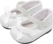 Dolldreams | Poppenkleding - Witte schoenen met strikje - Ballerina's geschikt voor pop zoals Baby Born - 7 cm