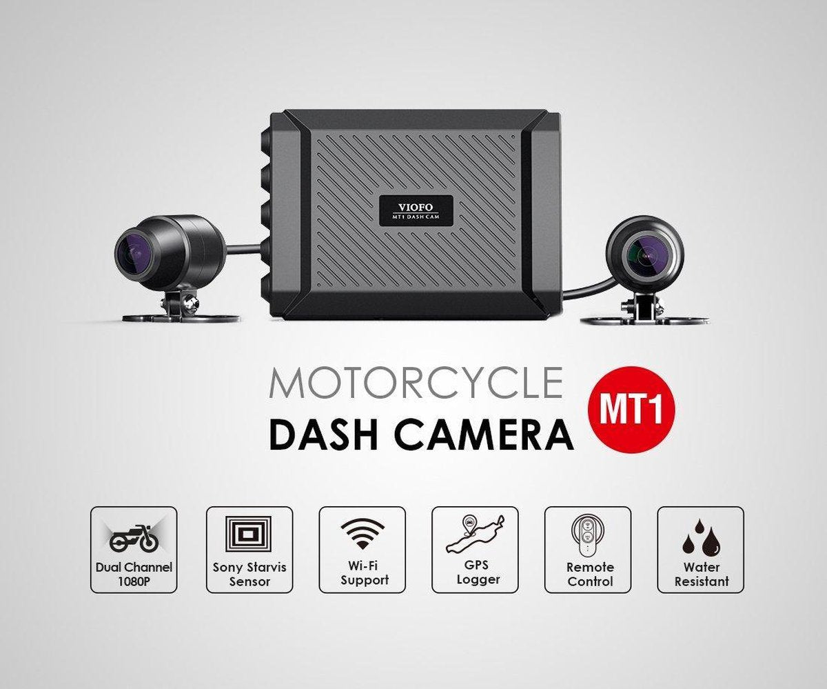 VIOFO MT1 - Motorcycle - Dashcam - 1080p FULL HD - Dual Channel