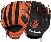 Wilson WTA02RB16 Jeugd Honkbalhanschoen 10 Inch MLB Team Orioles - Linkshandig vangen