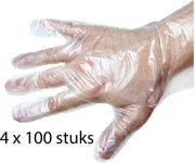400 Stuks-Plastic Wegwerp Handschoenen Voordeelverpakking - Wegwerp - Transparante plastic wegwerphandschoenen Large - 400 Stuks