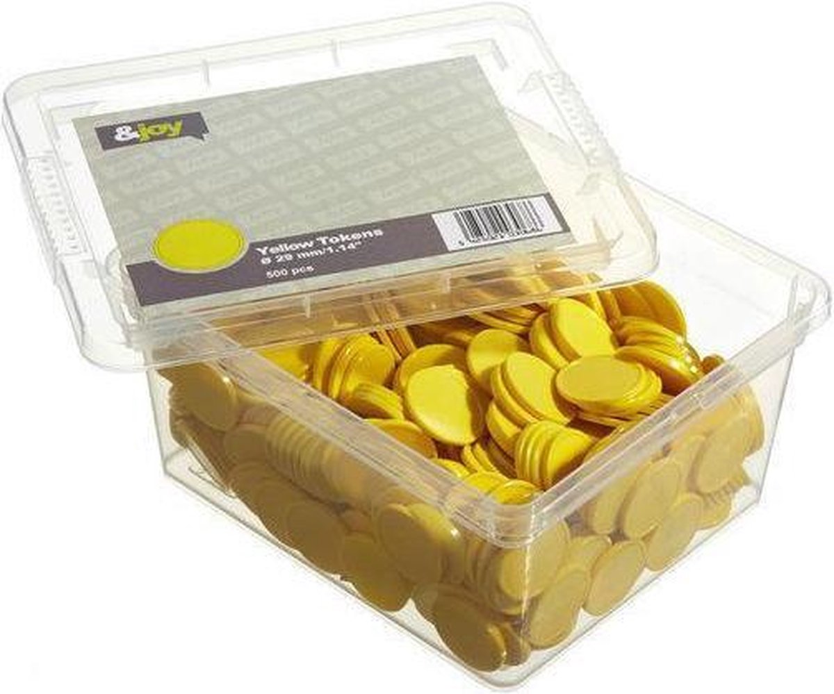 Blanco Betaalmunten / Consumptiemunten - Geel - 500 Jetons
