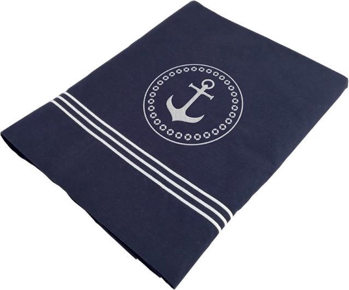 Marine Business Santorini eenpersoons blauw Laken en Kussensloop 280 x 130cm