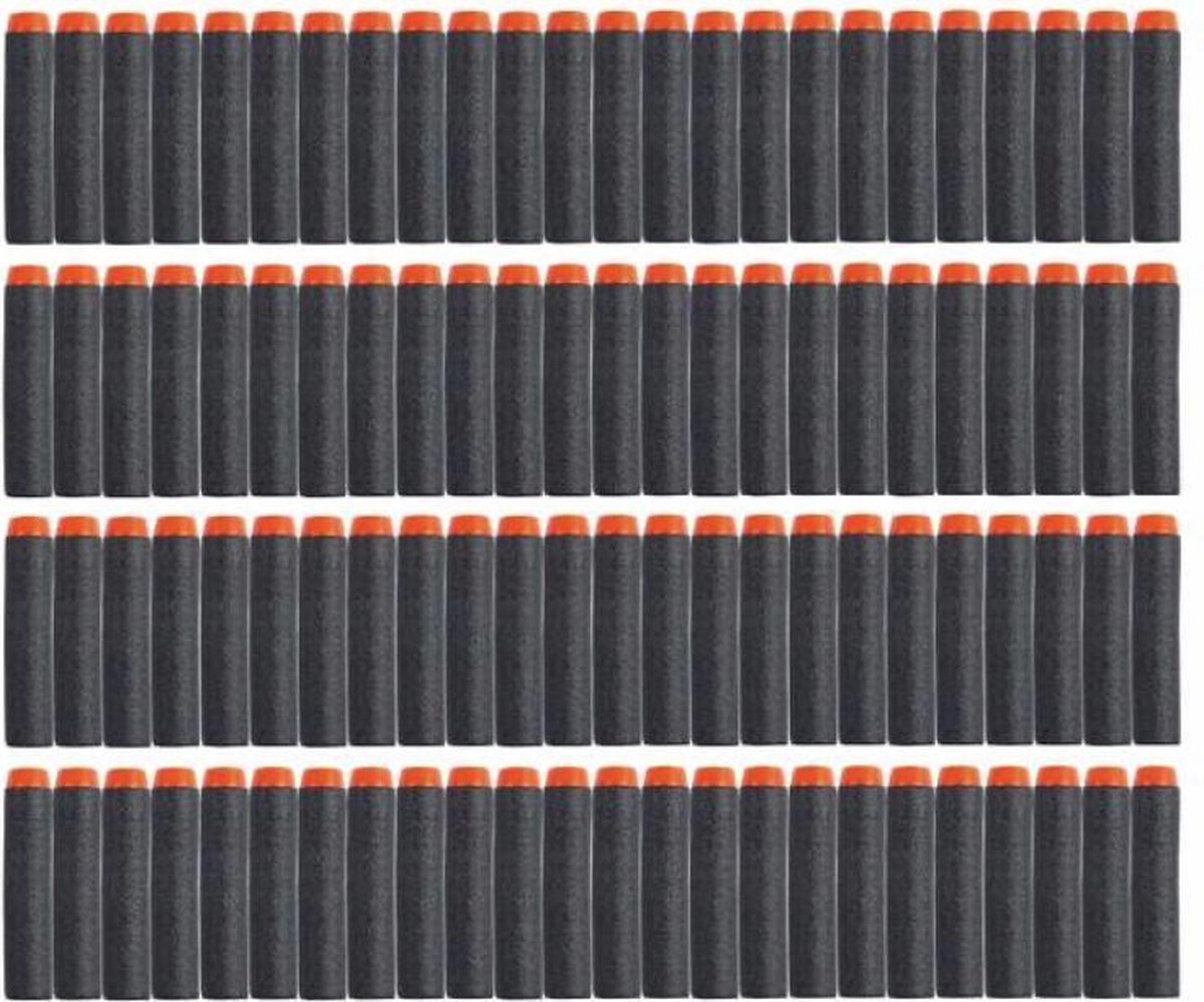 100 Pijltjes/Darts/Bullets geschikt voor Nerf Blasters - Speelgoedblaster pijltjes Zwart
